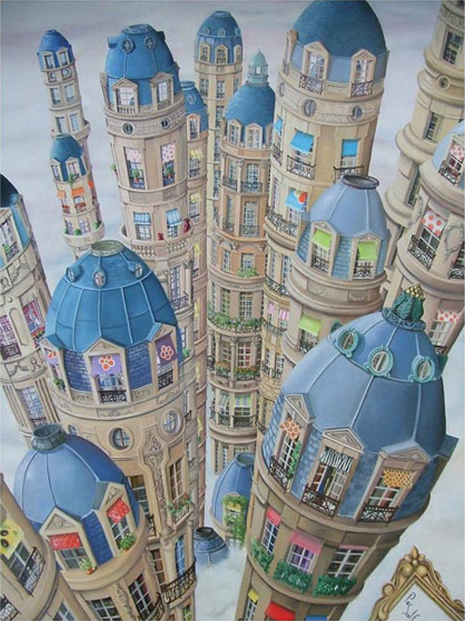 immeubles : peinture de Pascal-Em