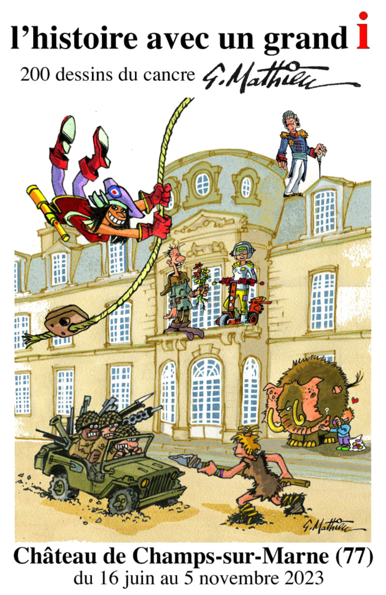Expo dessins Gerard MATHIEU 2023 au chateau de Champs-sur-Marne - affiche